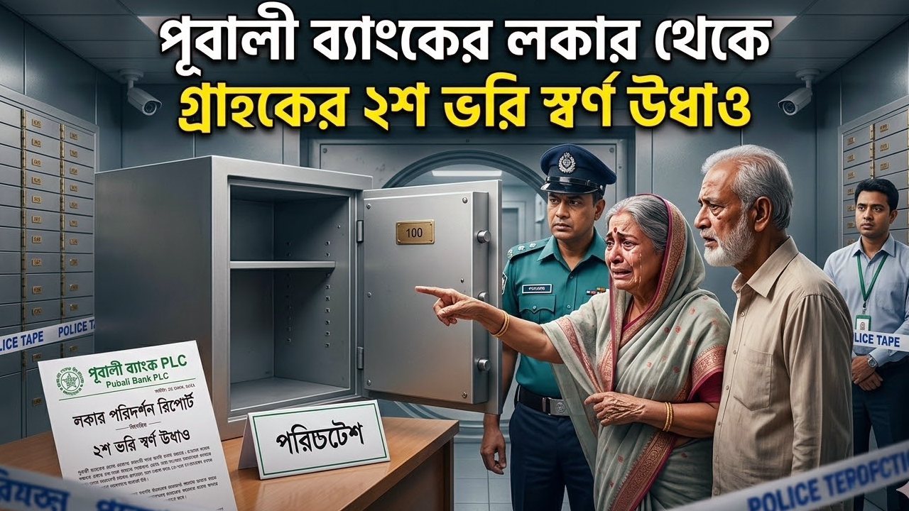 পূবালী ব্যাংকের লকার থেকে গ্রাহকের ২শ ভরি স্বর্ণ উধাও